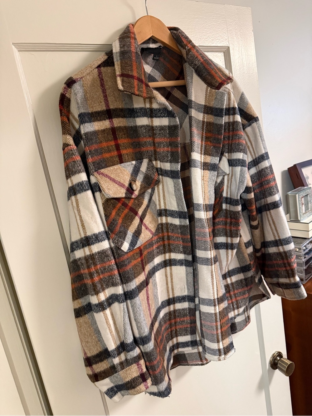 Plaid Shacket Jacket Large-like new